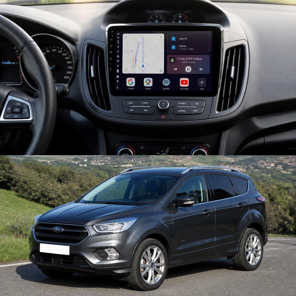 ADIVOX 9 Inch For Ford C-Max/Kuga 2016-2020 Android 15 CarPlay/Auto/Wifi/RDS/DSP/TDS/5G/QLED/DAB+