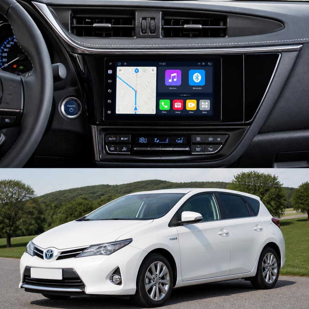 ADIVOX 9 inch voor Toyota Auris Hybrid 2013-2016 Android 15 CarPlay/Auto/Wifi/RDS/DSP/5G/QLED/DAB+