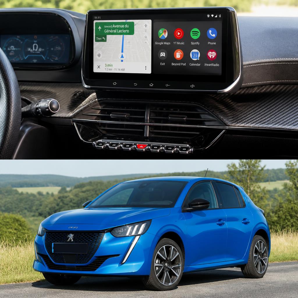 ADIVOX 9 inch for Peugeot 208/2008 from 2019 Android 15 CarPlay/Auto/Wifi/RDS/DSP/5G/QLED/DAB+