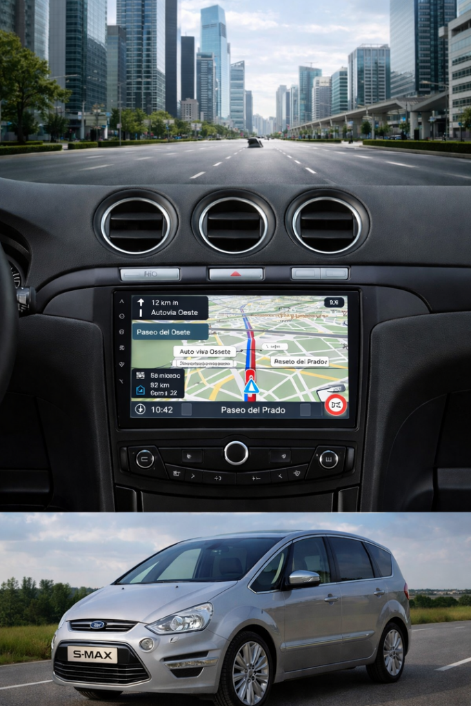 ADIVOX 9 inch voor Ford S-Max 2006-2008 Android 15 CarPlay/Auto/Wifi/RDS/DSP/5G/QLED/DAB+