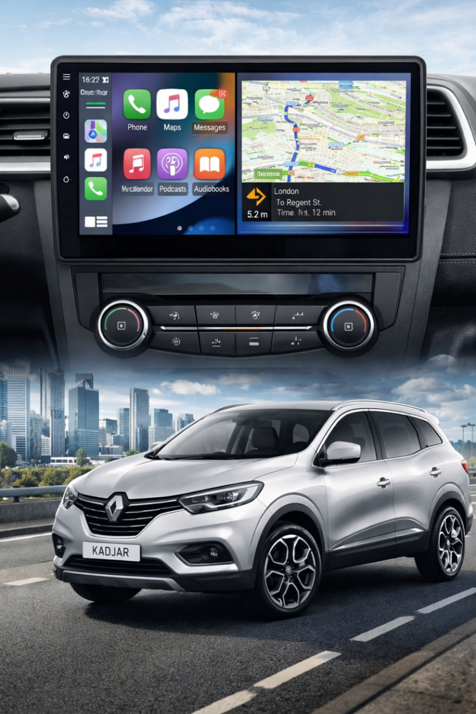ADIVOX 9 inch voor Renault Kadjar 2015-2019 Android 15 CarPlay/Auto/WiFi/RDS/DSP/5G/QLED/DAB+