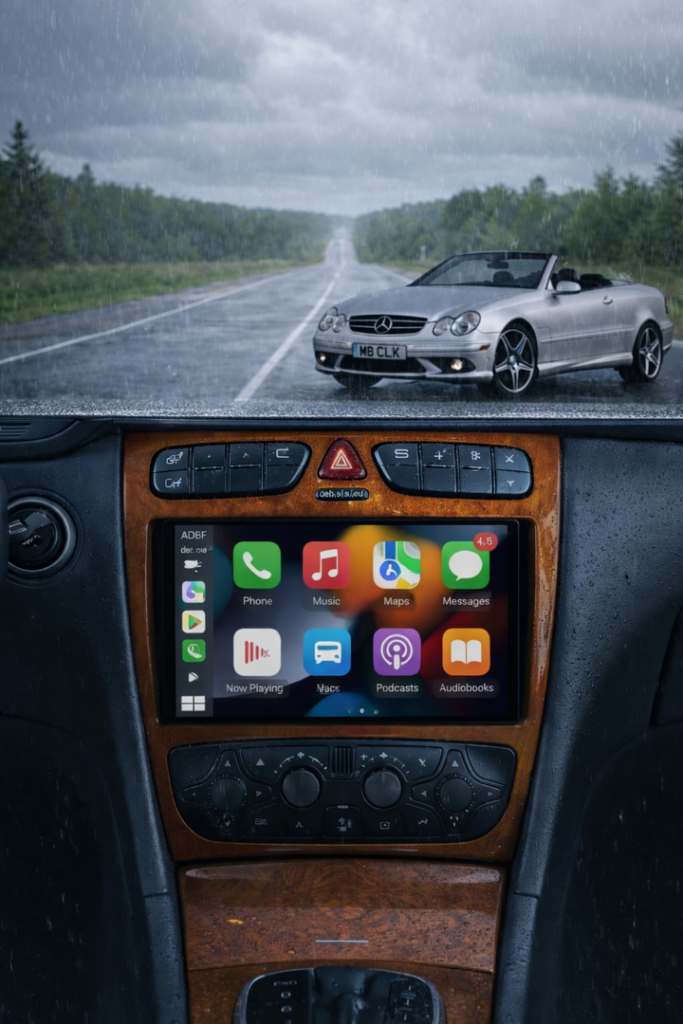 ADIVOX 9 inch voor Mercedes Benz CLK 2002-2010 Android 15 CarPlay/Auto/Wifi/RDS/DSP/DTS/QLED/5G/DAB+