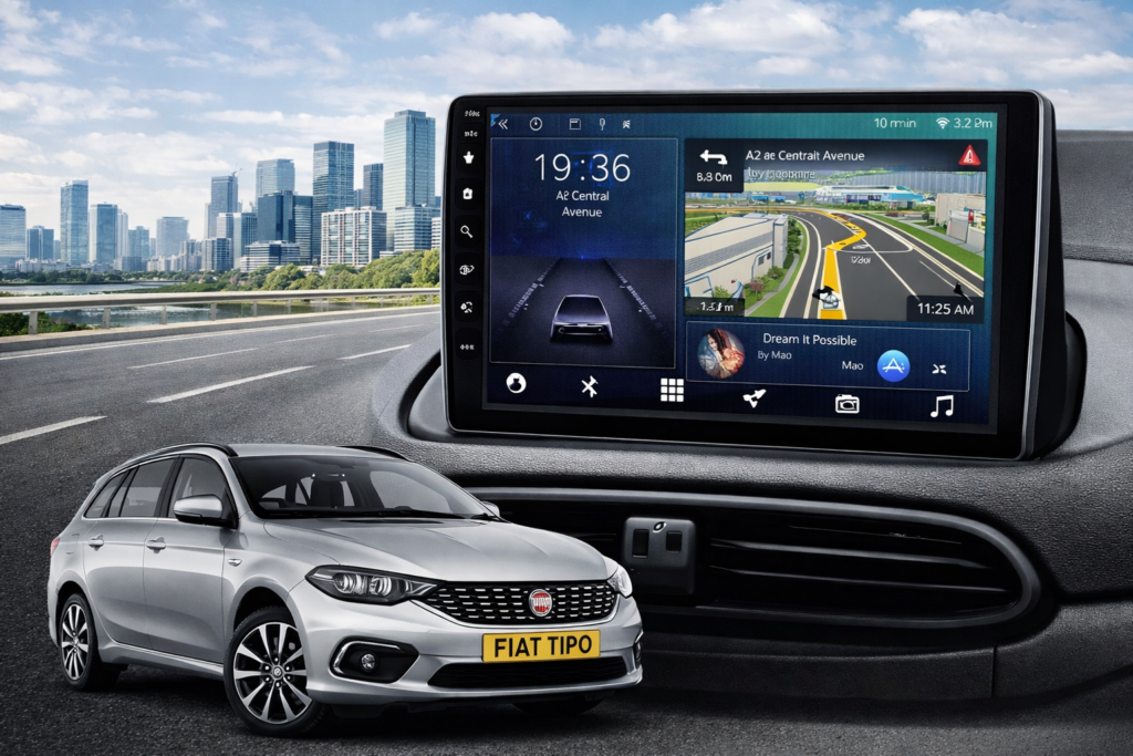 ADIVOX 9 inch voor Fiat Tipo 2016-2023 Android 15 CarPlay/Auto/Wifi/RDS/DSP/5G/QLED/DAB+