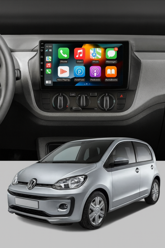 ADIVOX 9 inch voor Volkswagen Up! 2017-2024 Android 15 CarPlay/Auto/Wifi/DSP/5G/QLED/DAB+