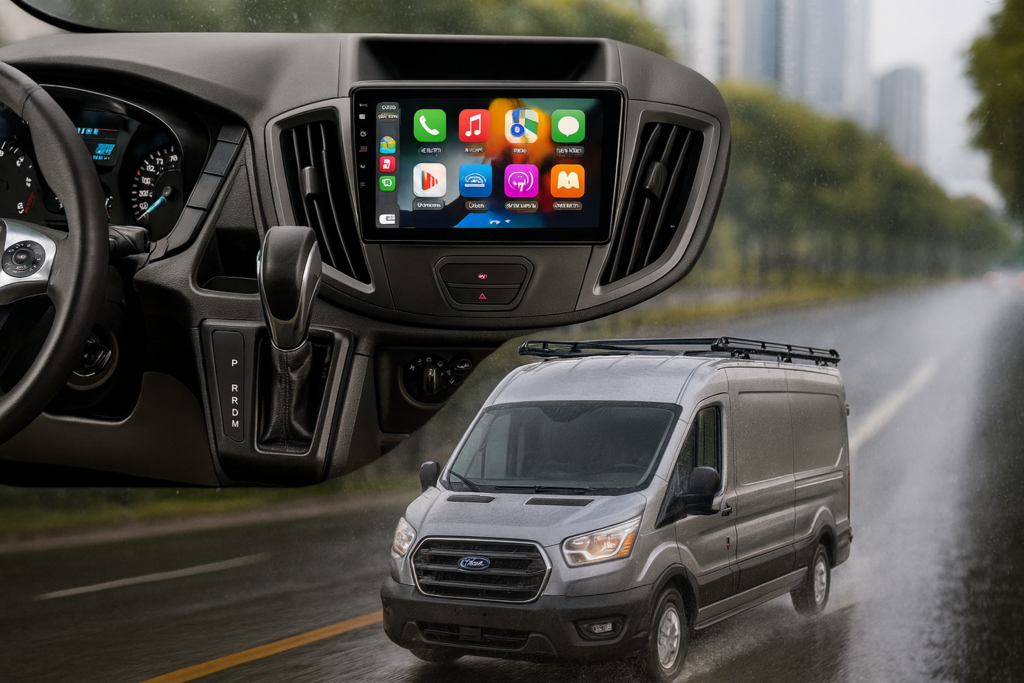 ADIVOX 9 inch voor Ford Transit 2016-2020 Android 15 Carplay/Auto/WiFi/RDS/DSP/5G/QLED/DAB+