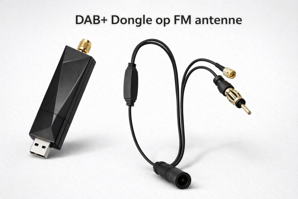 DAB+ USB Dongle met FM Antenne Splitter – SMA Aansluiting
