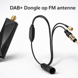 DAB+ USB dongle met FM antenne splitter en SMA aansluiting