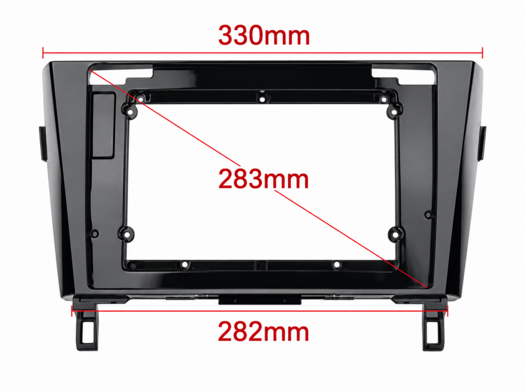 Dashboardpaneel voor Nissan Qashqai – 10,1 Inch – Piano Zwart