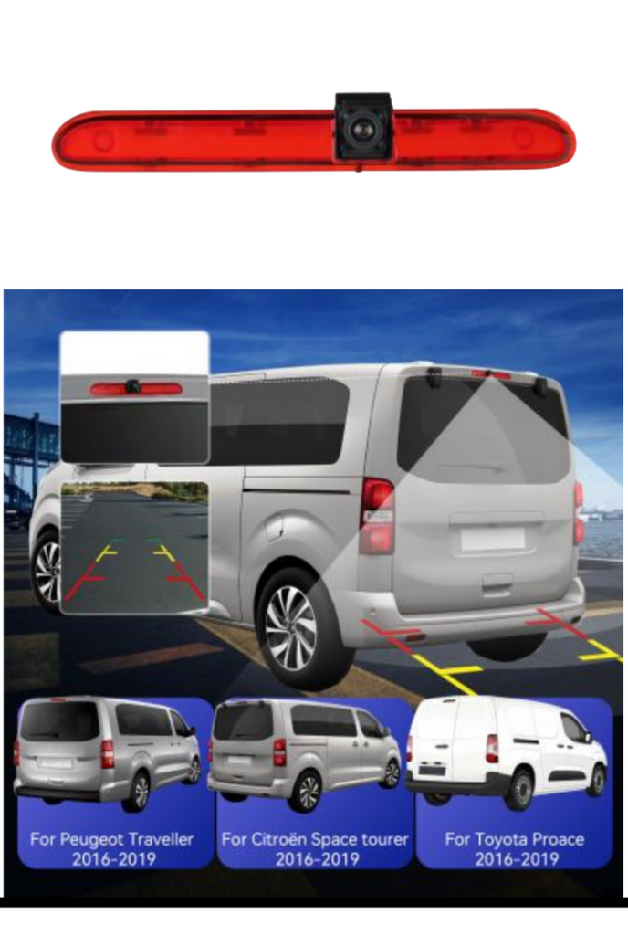 Brake Light Reversing Camera for Peugeot Traveller/Citroen SpaceTourer/Toyota ProAce Night Vision