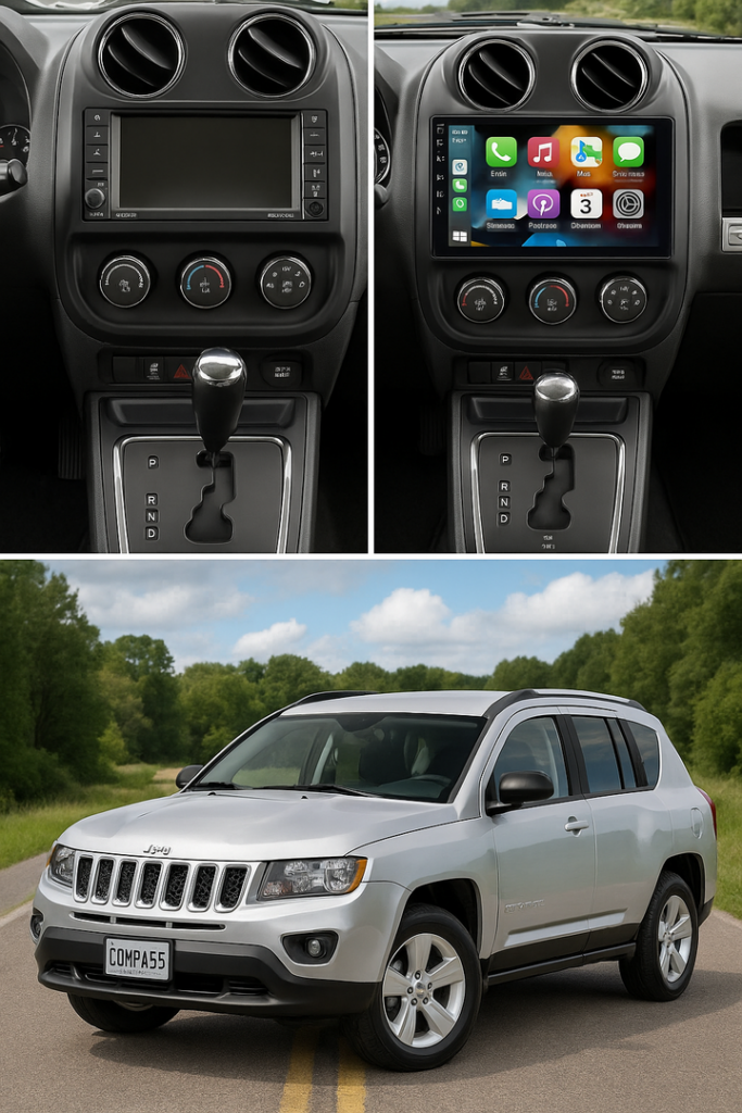 ADIVOX 9 Inch For Jeep Compass 2010-2017 Android 15 CarPlay/Auto/Wifi/RDS/DSP/TDS/5G/QLED/DAB+